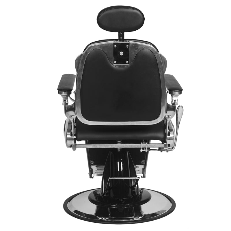 Fauteuil barbier Victor Chrome Noir