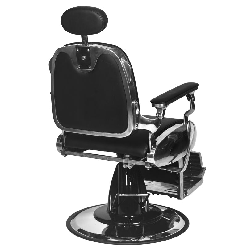 Fauteuil barbier Victor Chrome Noir