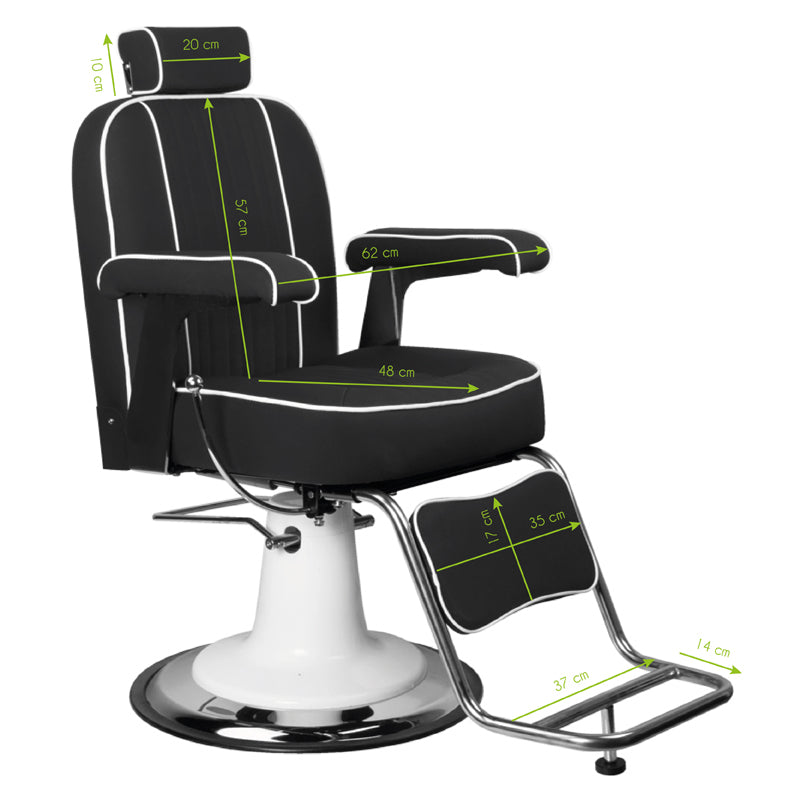 Fauteuil barbier Milano Noir