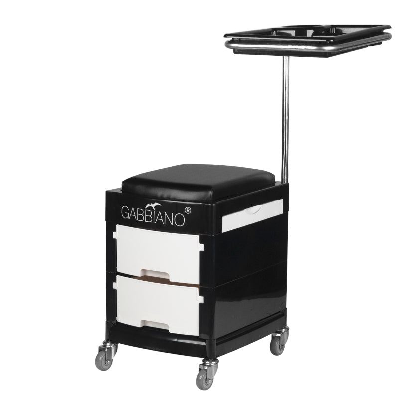 Tabouret assistant Pedi Assist Noir & Blanc