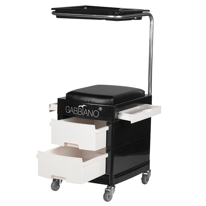Tabouret assistant Pedi Assist Noir & Blanc