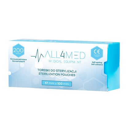 Sachets de stérilisation autoclave – 57 × 105 mm (200 pcs)