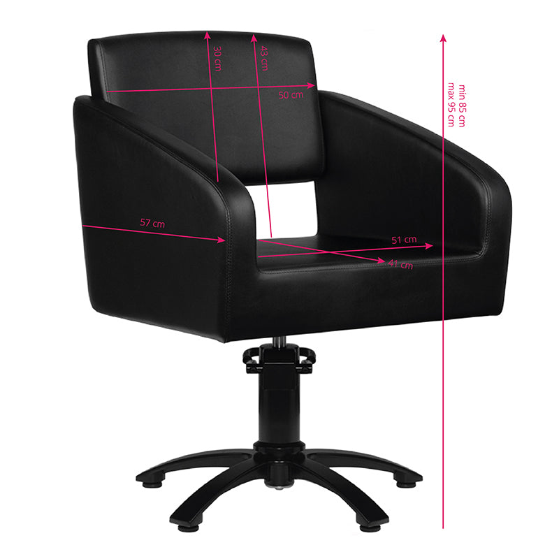 Fauteuil coiffeur Scandinave Noir