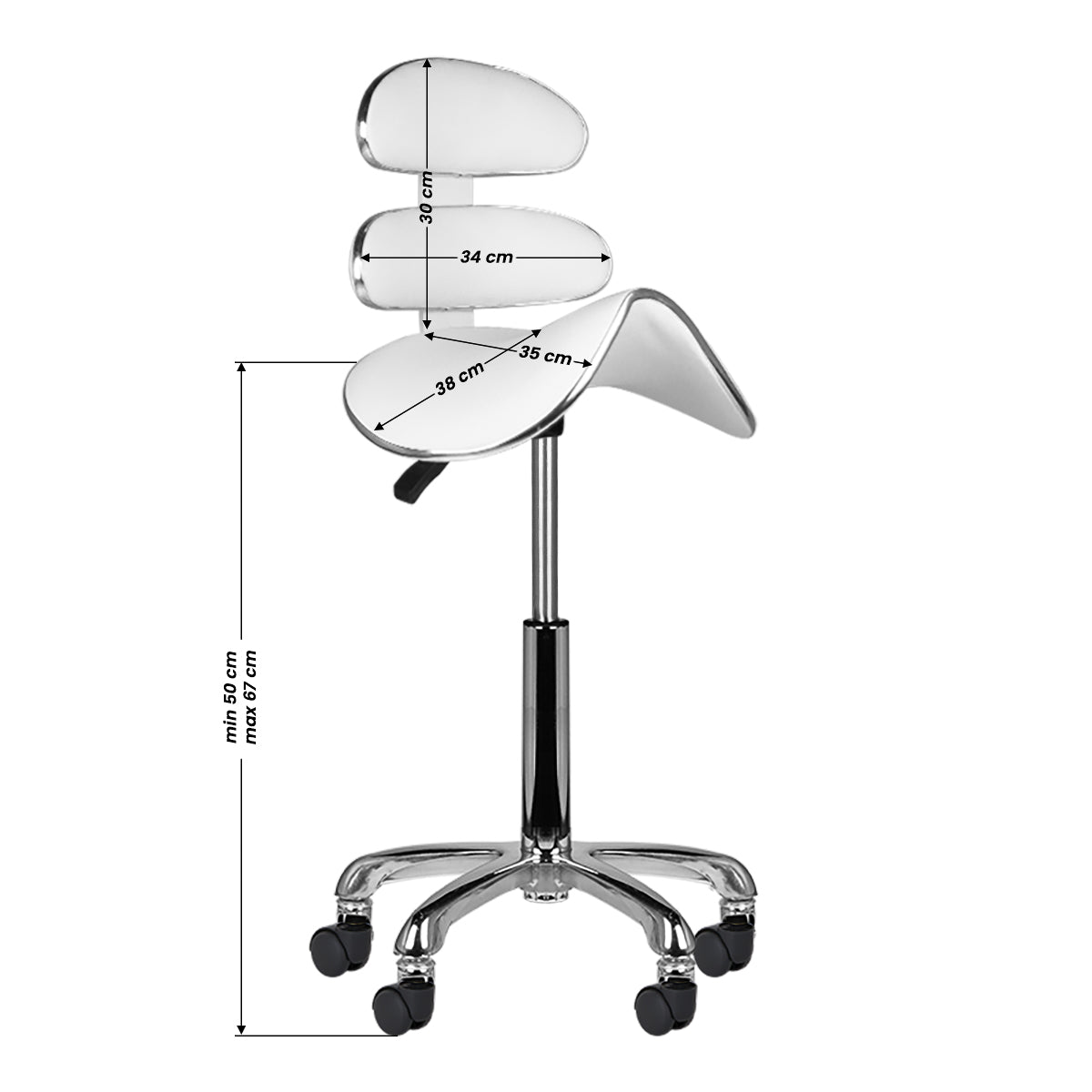 Tabouret cosmétique Speed Roll Blanc