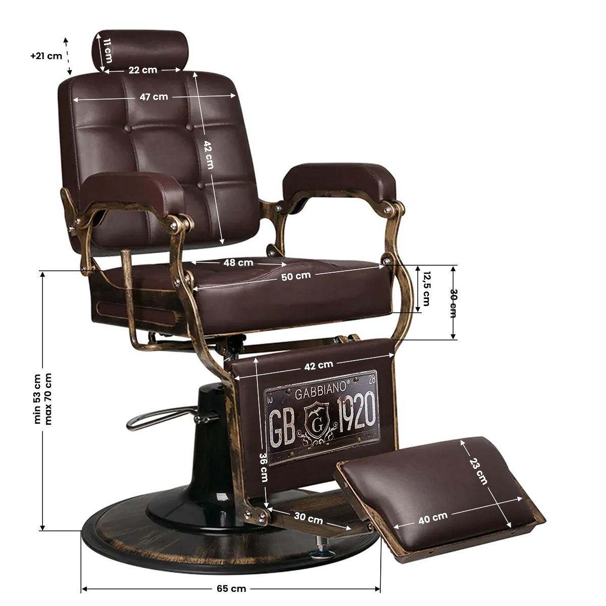 Fauteuil barbier Baron Brun
