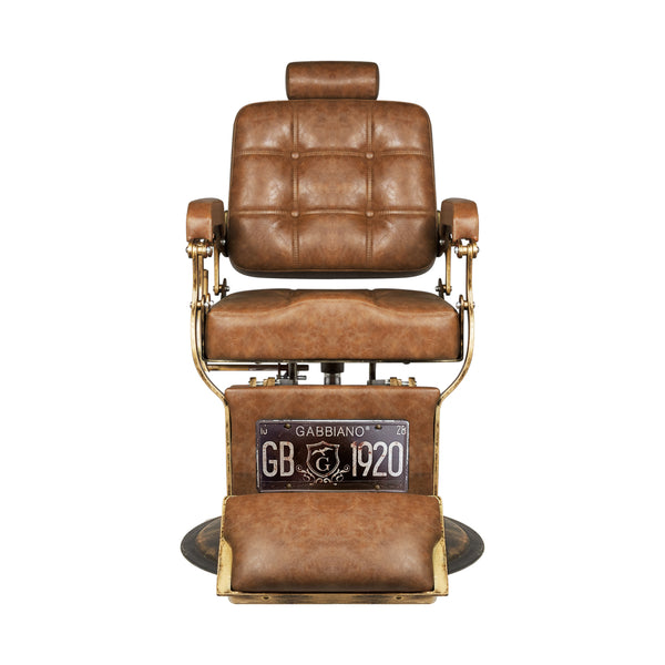 Fauteuil barbier Baron Vintage Brun Clair