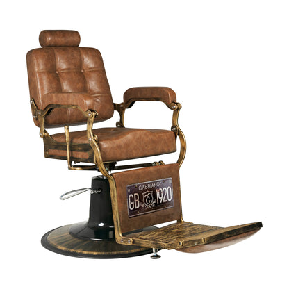 Fauteuil barbier Baron Vintage Brun Clair
