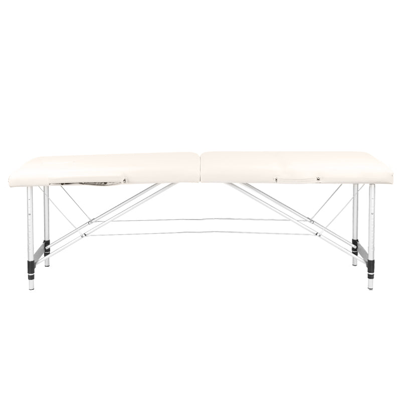 Table pliante Mobile Confort Alu 2P Crème