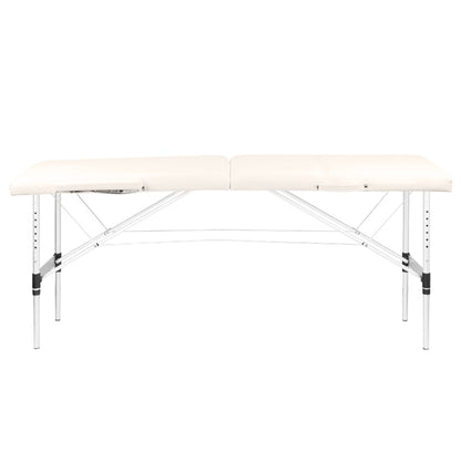 Table pliante Mobile Confort Alu 2P Crème