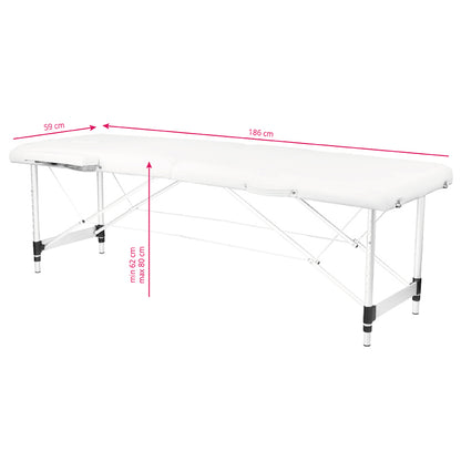 Table pliante Mobile Confort Alu 2P Blanc