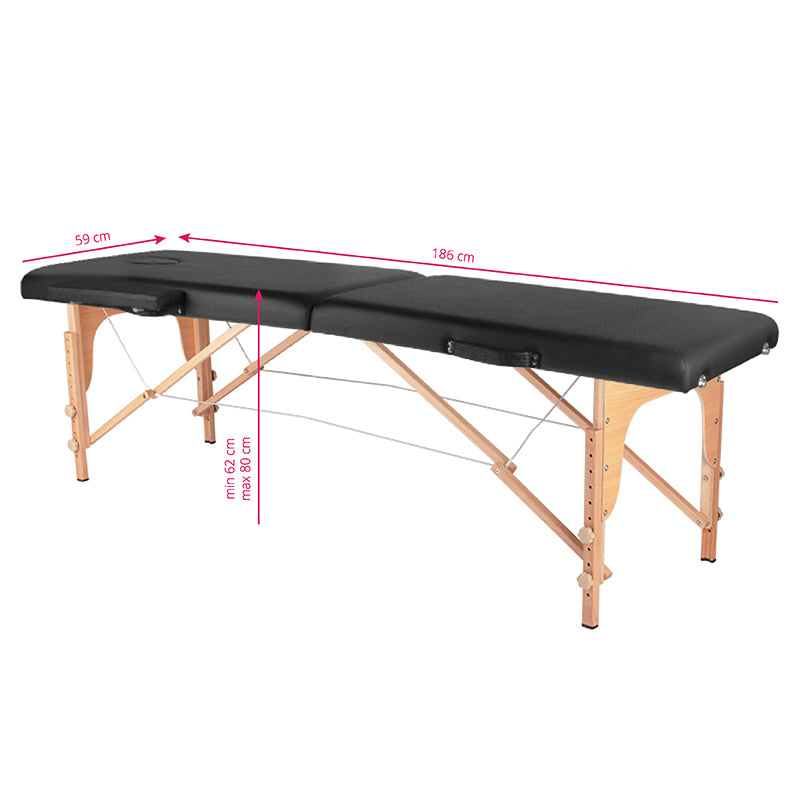 Table pliante Mobile Confort Bois 2P Noir