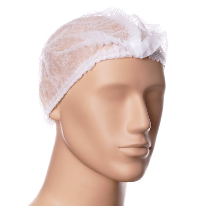 Charlottes jetables à clip blanches – 100 pcs