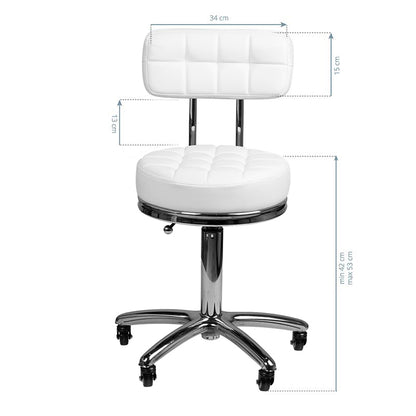 Tabouret cosmétique Comfort Blanc