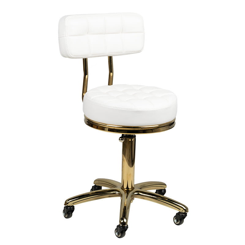 Tabouret cosmétique Gold Edition Blanc