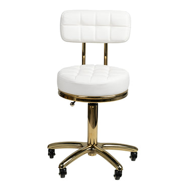 Tabouret cosmétique Gold Edition Blanc