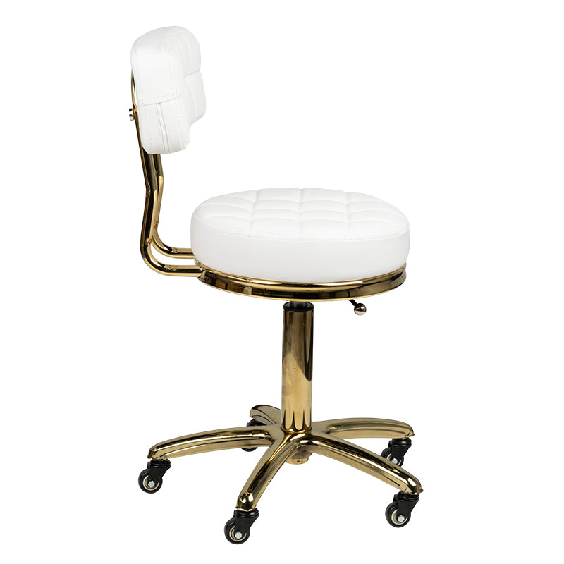 Tabouret cosmétique Gold Edition Blanc