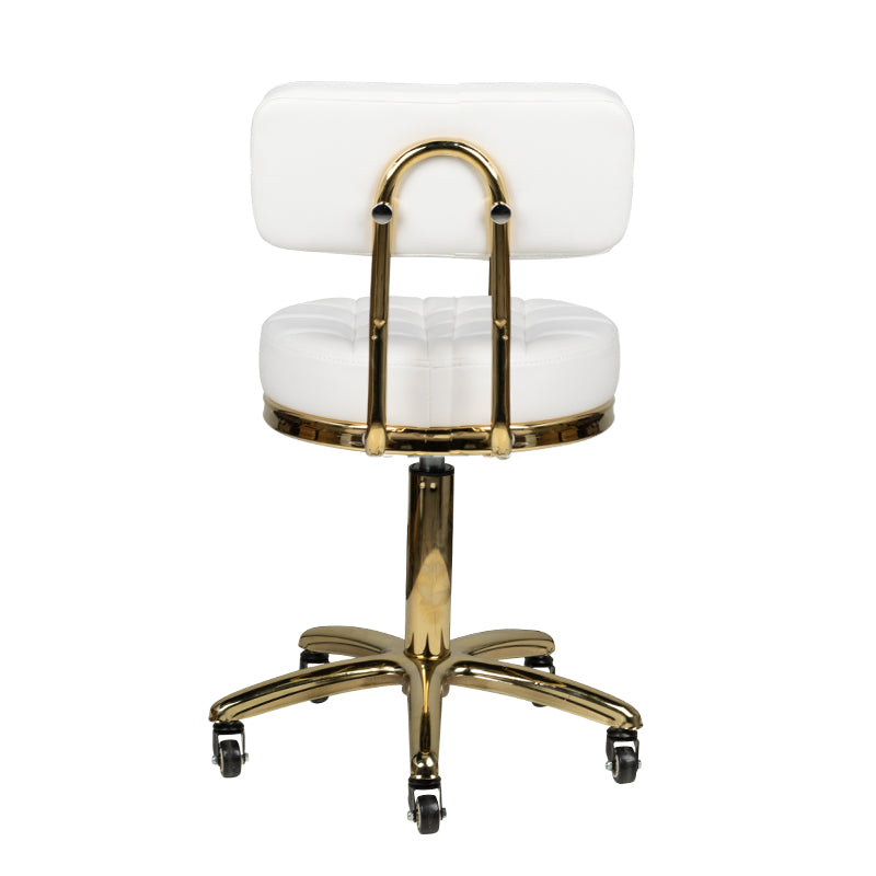 Tabouret cosmétique Gold Edition Blanc