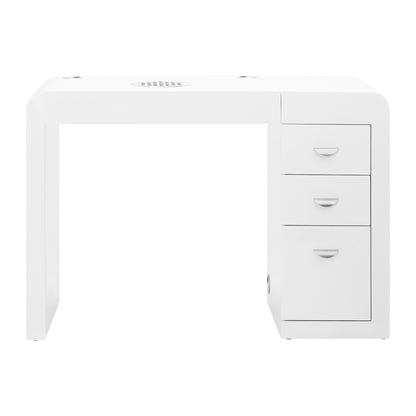 Table de manucure Pro Clean Plus Blanc – Aspirateur Gauche