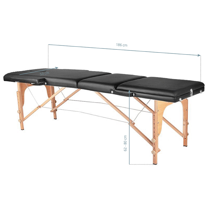 Table pliante Mobile Confort Bois 3P Noir