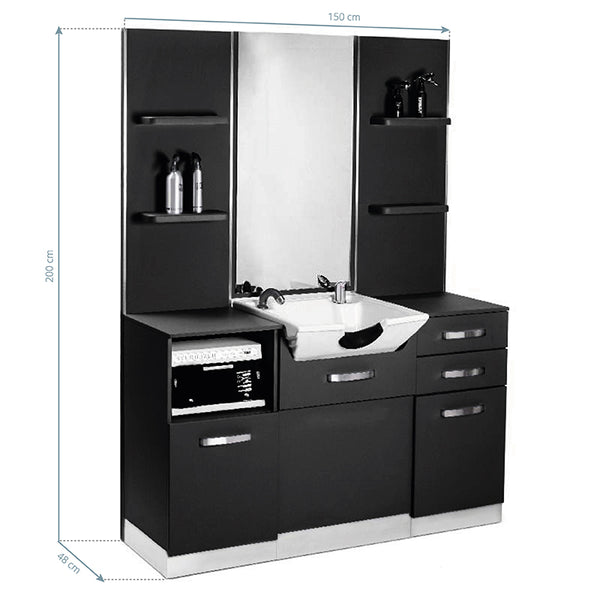 Poste de coiffage Studio Wash Noir