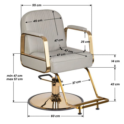 Fauteuil coiffeur Aurelia Or & Beige