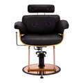 Fauteuil coiffeur Luna Noir (appuie-tête réglable)