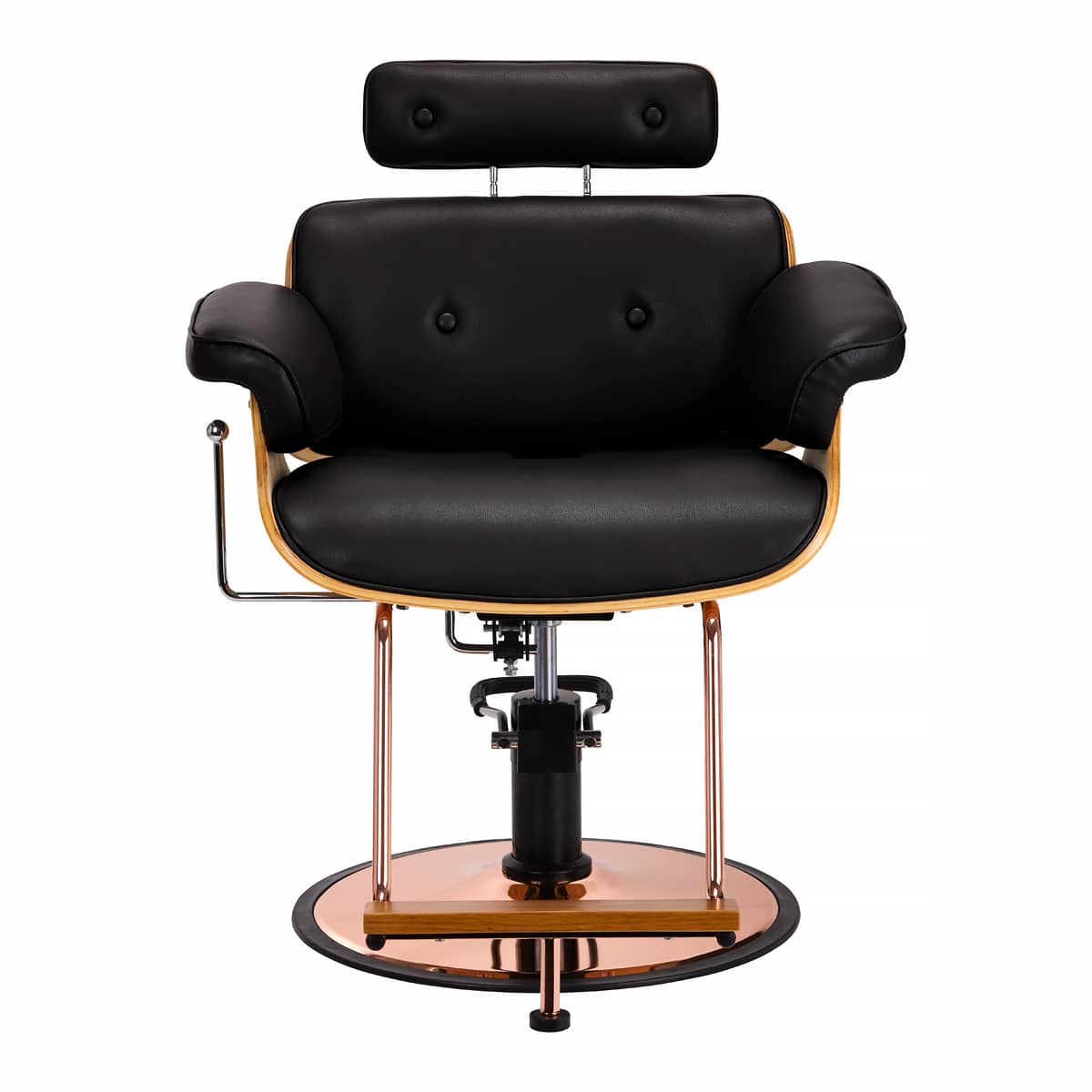 Fauteuil coiffeur Luna Noir (appuie-tête réglable)