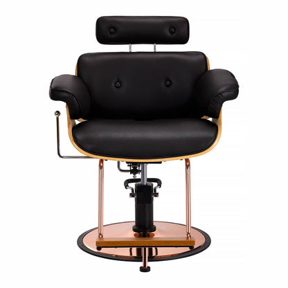 Fauteuil coiffeur Luna Noir (appuie-tête réglable)