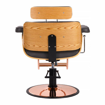 Fauteuil coiffeur Luna Noir (appuie-tête réglable)