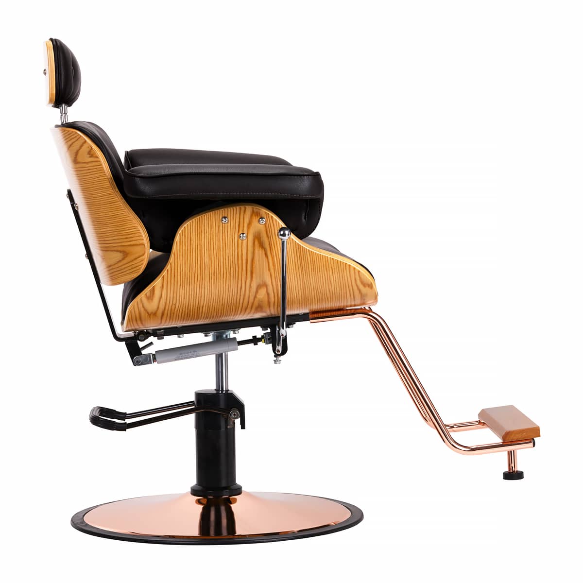 Fauteuil coiffeur Luna Noir (appuie-tête réglable)