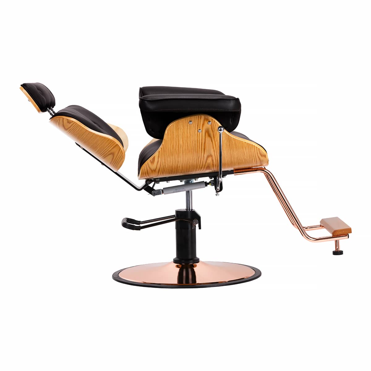 Fauteuil coiffeur Luna Noir (appuie-tête réglable)