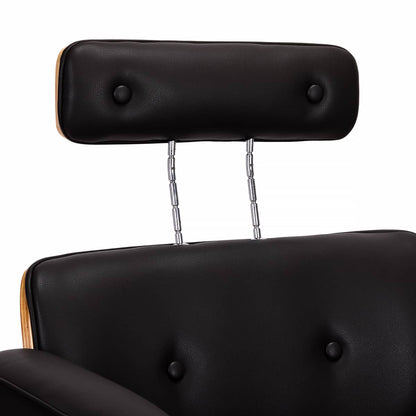 Fauteuil coiffeur Luna Noir (appuie-tête réglable)