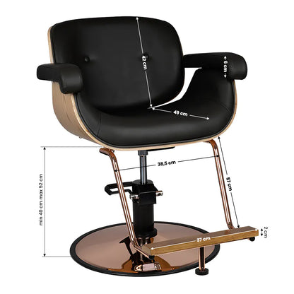 Fauteuil coiffeur Vela Noir