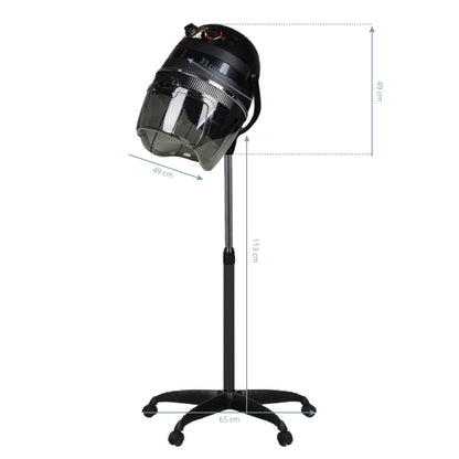 Gabbiano casque séchoir sur pied 1600 noir