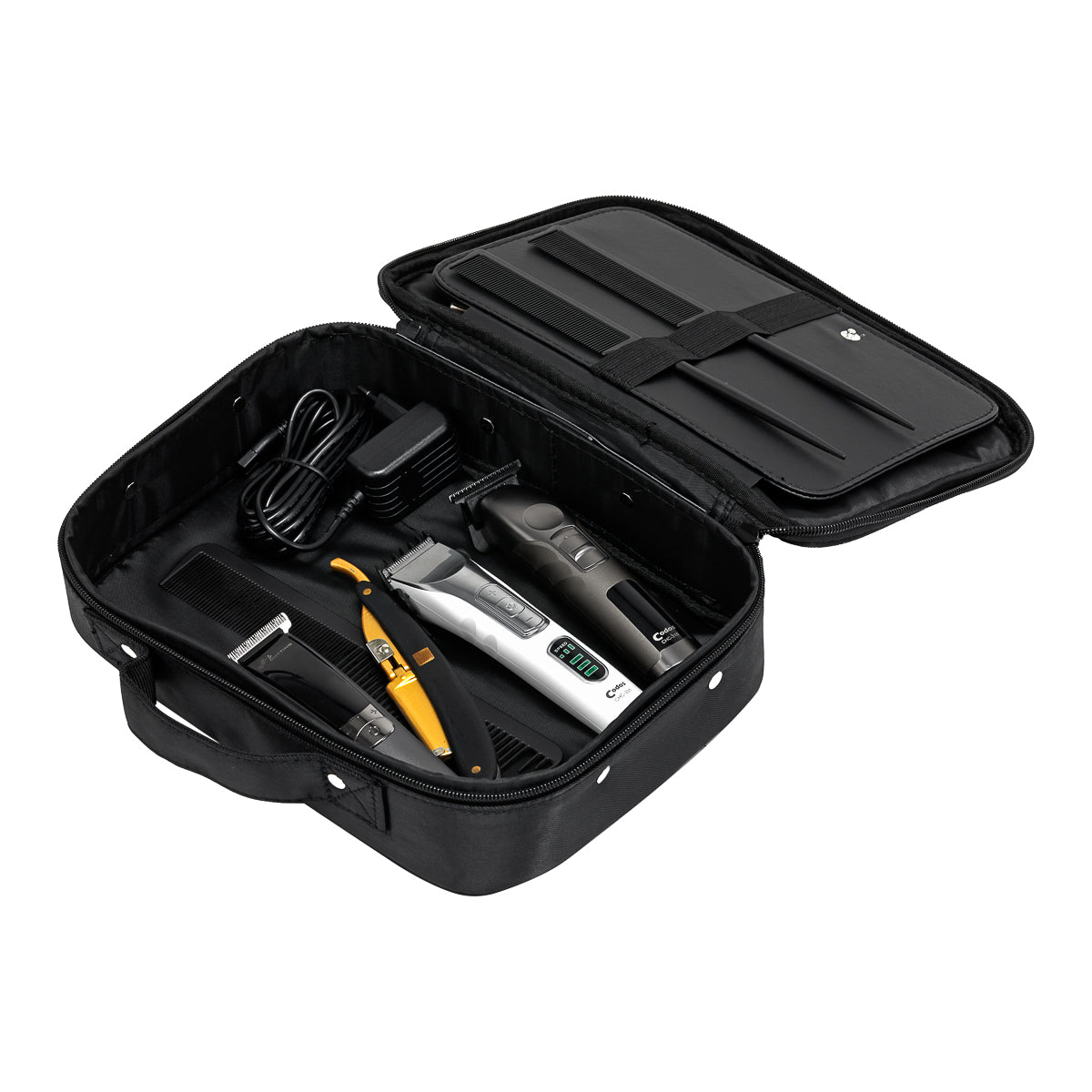 Coffret barbier noir (tissu)