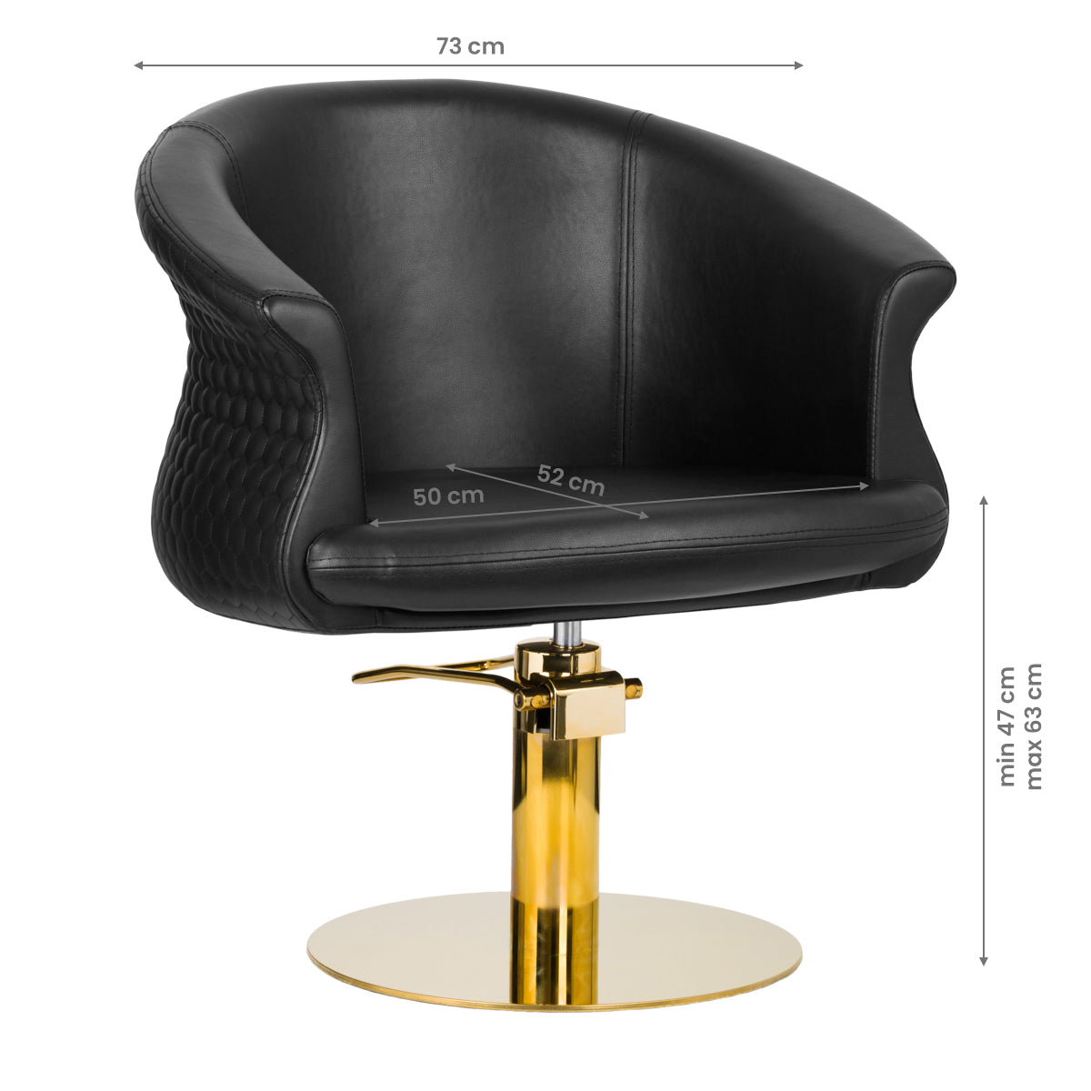 Fauteuil coiffeur Palace Or & Noir