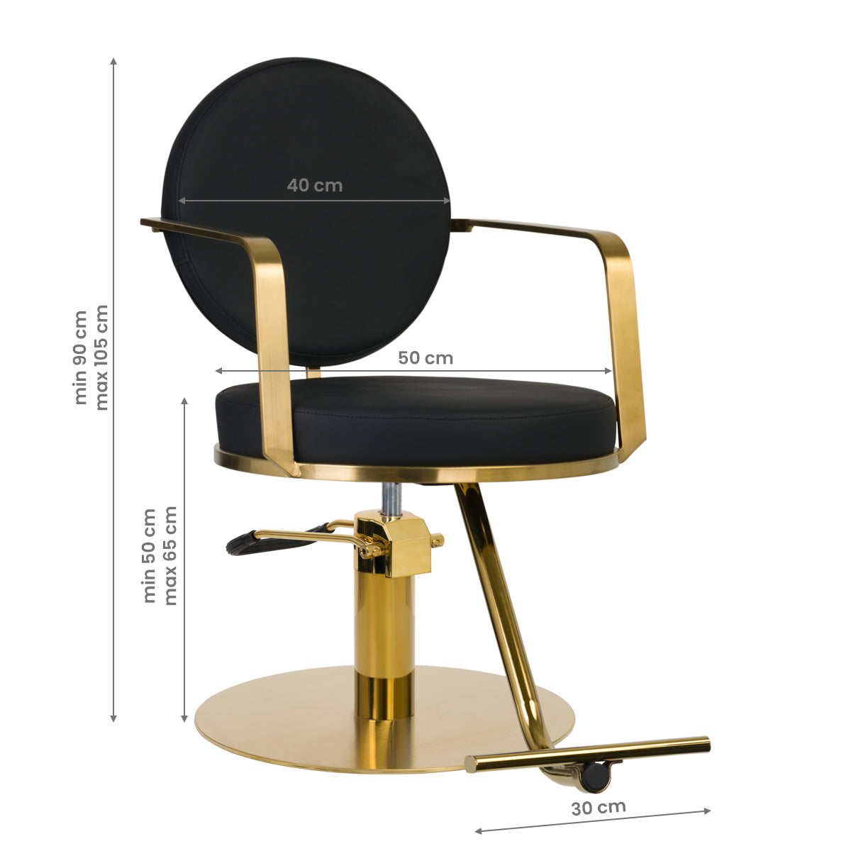 Fauteuil coiffeur Heritage Or & Noir