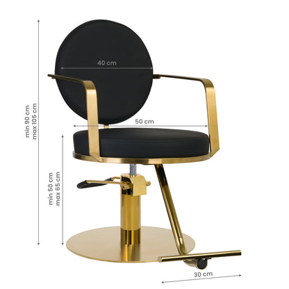 Fauteuil coiffeur Heritage Or & Noir