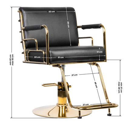 Fauteuil coiffeur Royal Or & Noir