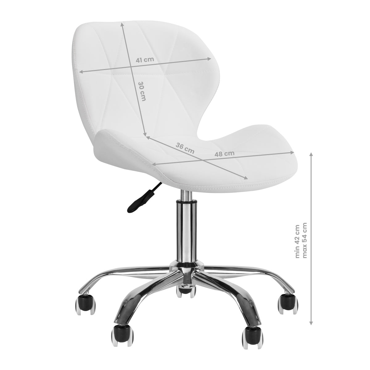 Tabouret cosmétique Basic QS Blanc