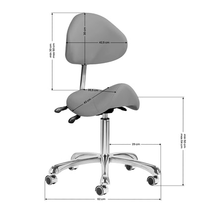 Tabouret cosmétique Comfort Line Gris
