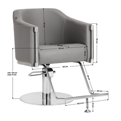 Fauteuil coiffeur Noble Gris