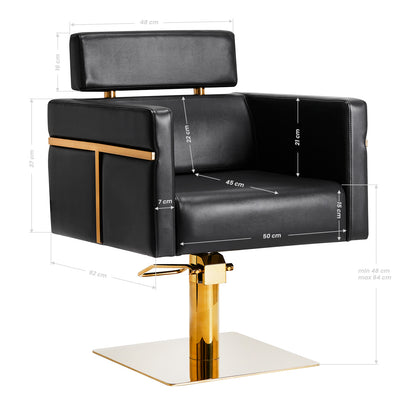 Fauteuil coiffeur Toléria Or & Noir