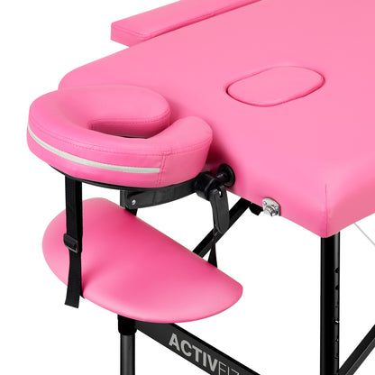 Table pliante Mobile Confort Alu 2P Rose & Noir