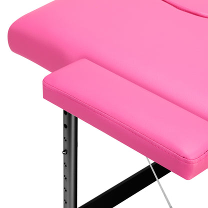 Table pliante Mobile Confort Alu 2P Rose & Noir