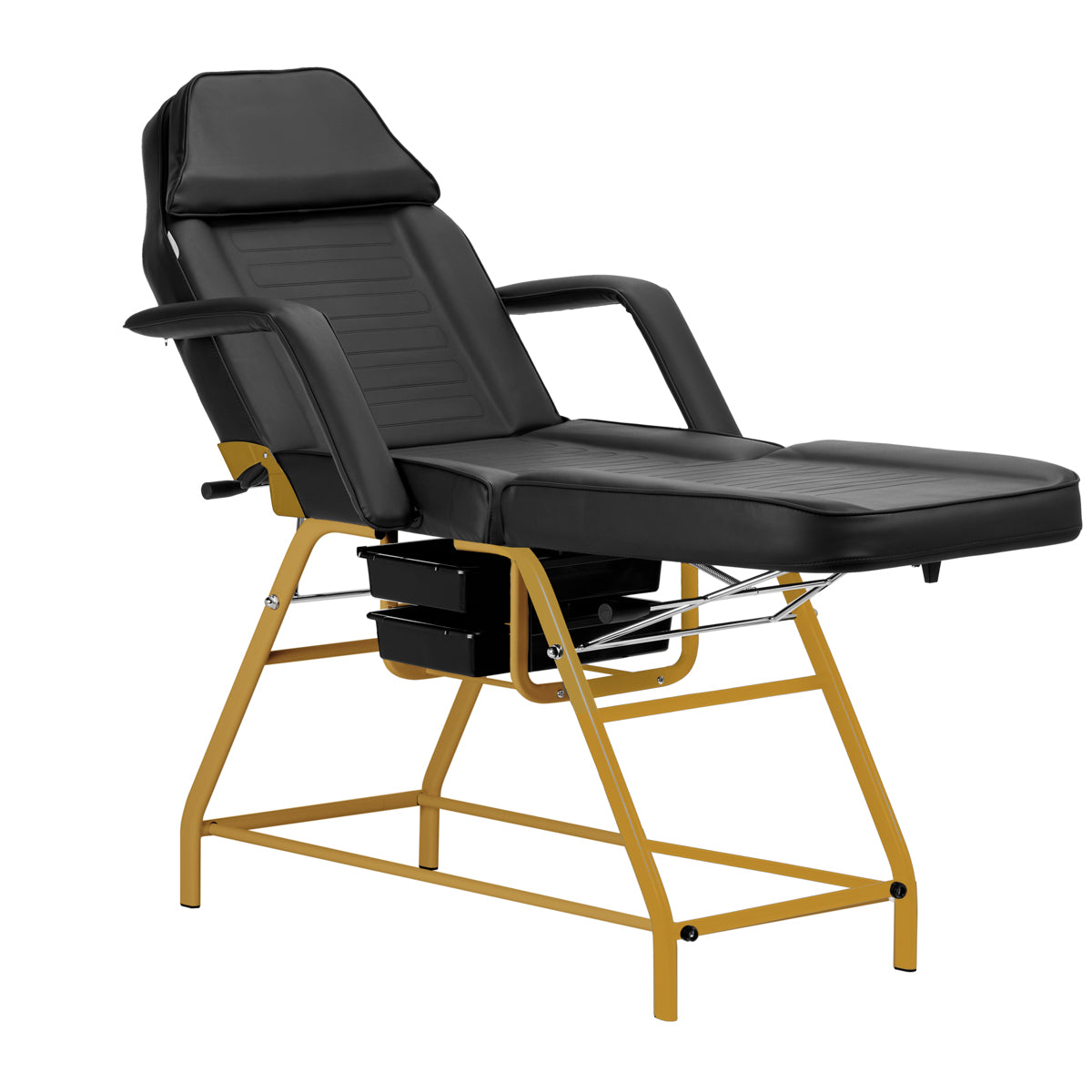 Fauteuil ZENIA Noir ( Structure Or )