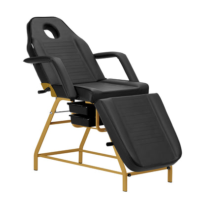 Fauteuil ZENIA Noir ( Structure Or )