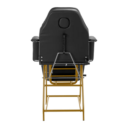 Fauteuil ZENIA Noir ( Structure Or )