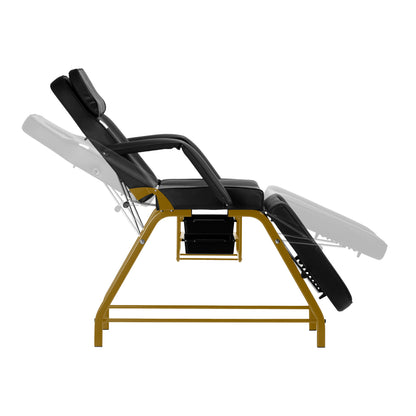 Fauteuil ZENIA Noir ( Structure Or )