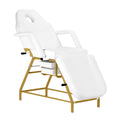 Fauteuil ZENIA Blanc ( Structure Or )